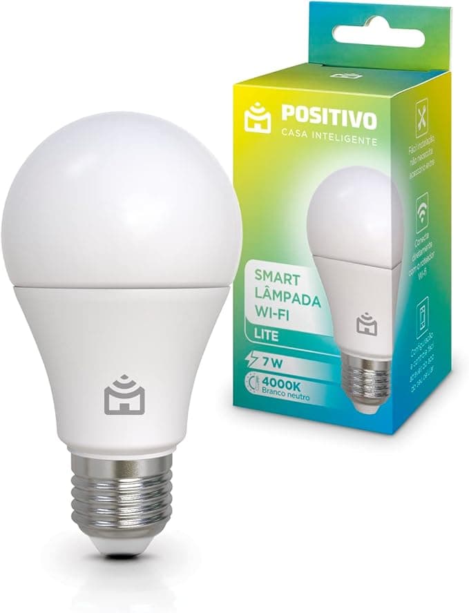 Smart Lâmpada Wi-Fi Lite Positivo Casa Inteligente, Iluminação Branca, 7W, 700 Lúmens, LED, Bivolt