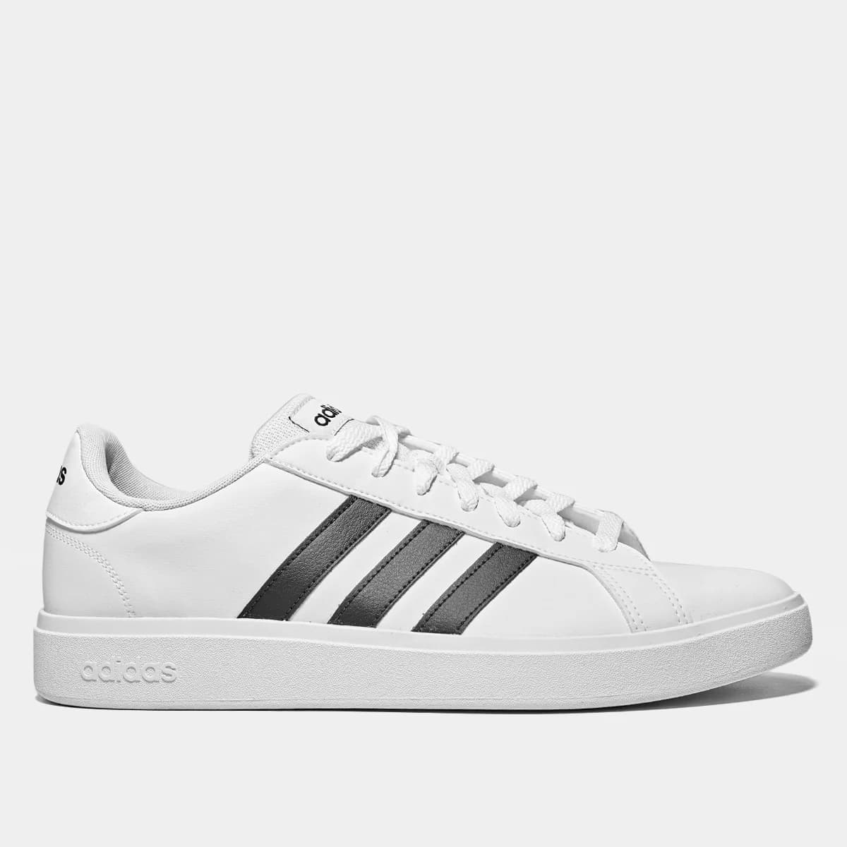 Tênis Masculino Adidas Grand Court Base - Branco Preto