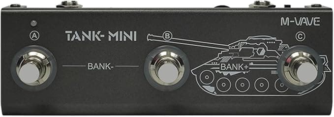 M-VAVE TANK MINI Pedal Multiefeitos para Guitarra/Baixo com 21 Presets, Bluetooth, Bateria Recarregável 7h, Interface Áudio USB, Modelador de Amp e Cab IR - Efeitos Profissionais Portátil