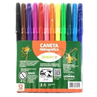 Canetinhas Coloridas Hidrográfica 12 Cores Leo