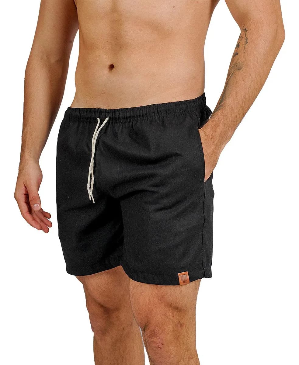Short De Linho Masculino Bermuda Leve Praia Verao Novidade