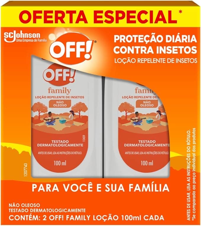 OFF! Family Loção Repelente de Insetos e Mosquitos 2 x 100ml