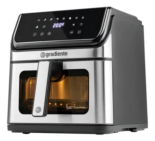 Fritadeira Air Fryer Grand Prime Gradiente 7,6 Litros Digital Inox Antiaderente