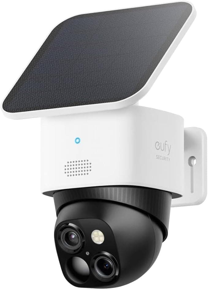 eufy Câmera S340 por anker, dupla Câmera De Segurança Wi-Fi Externa, 360º, Solar Sem Fio, Até 4K, Trabalha com Alexa, Sem Taxa Mensal, Compatível HomeBase S380, Armazenamento Local