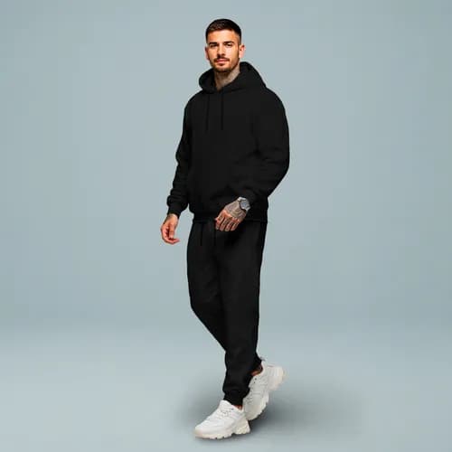 Conjunto Calça E Blusa De Moletom Liso Masculino Unissex