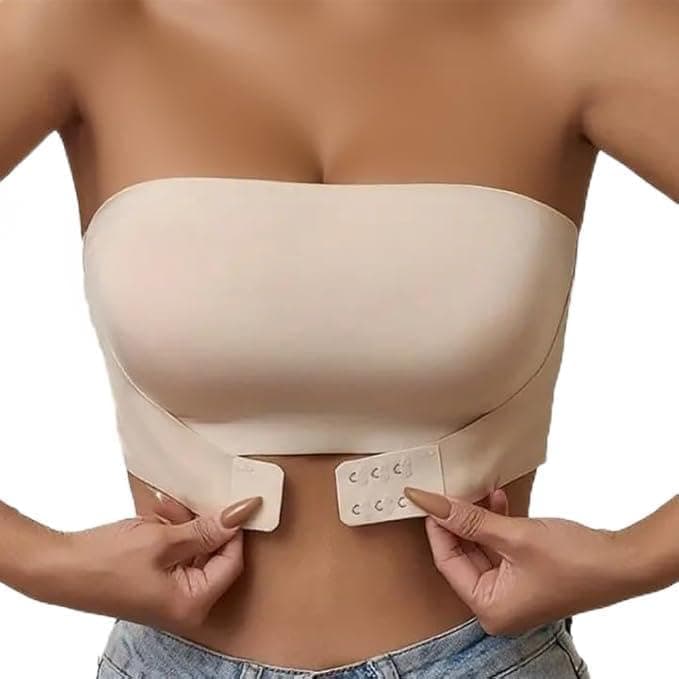 Sutiã sem alças, sem fio, push-up acolchoado, adesivo para mulheres, sem costura, invisível, costas nuas