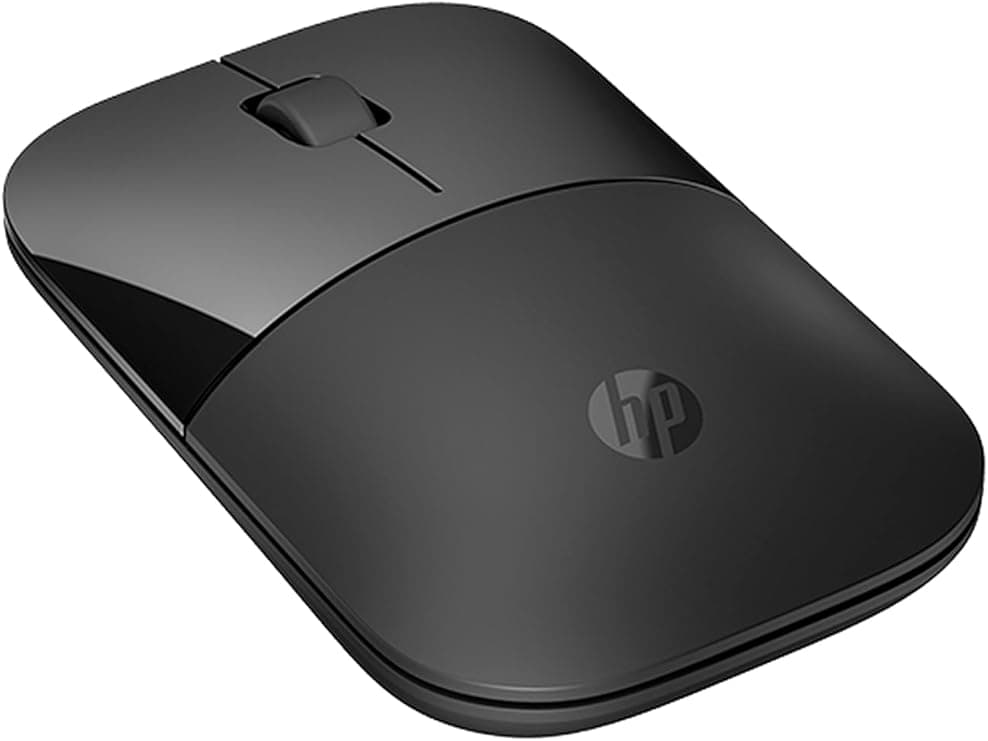 Mouse sem Fio HP Z3700 - Plug and Play com Dongle USB e Bluetooth, com até 1600 DPI, Bateria de até 16 Meses de Duração, Blue LED Multi-superficies, Preto (758A8AA)