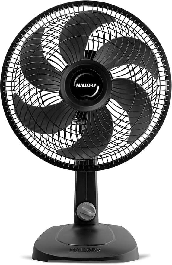 Ventilador de Mesa Mallory Turbo Compact 30 cm, Silencioso, Hélice de 6 pás -127V
