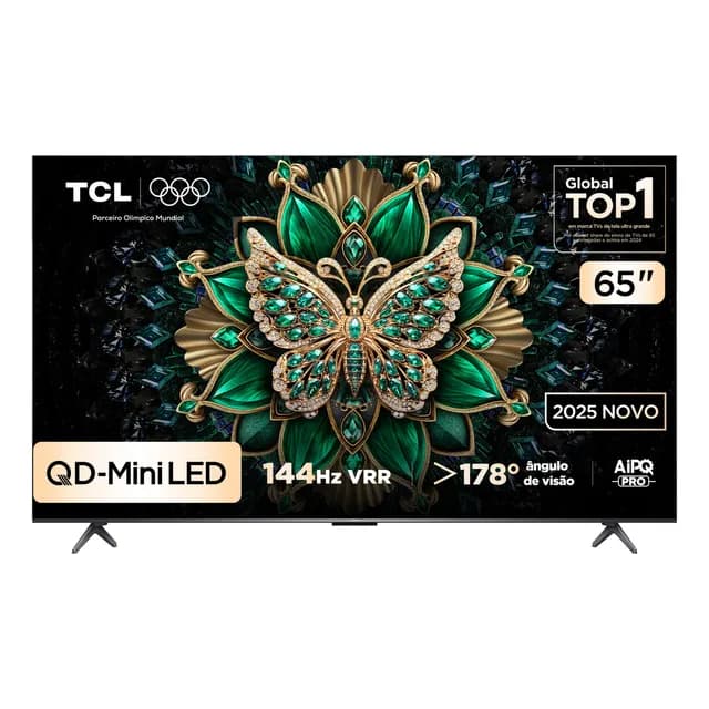 Smart Tv Tcl 65 Polegadas Qled Mini Led 4k C6k Wifi Bluetooth Google Tv 4 Hdmi 144hz Hdr10 65c6k