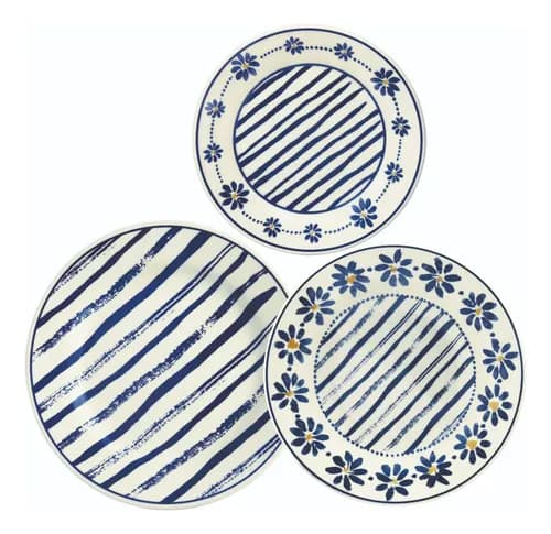 Aparelho De Jantar 12 Peças Biona Margaridas Donna 24