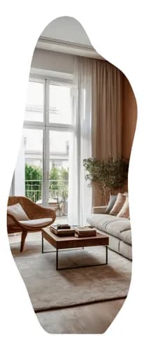 Espelho Orgânico Corpo Inteiro 90cmx40cm Pinterest Polido Moldura Magnus - Dupla Face