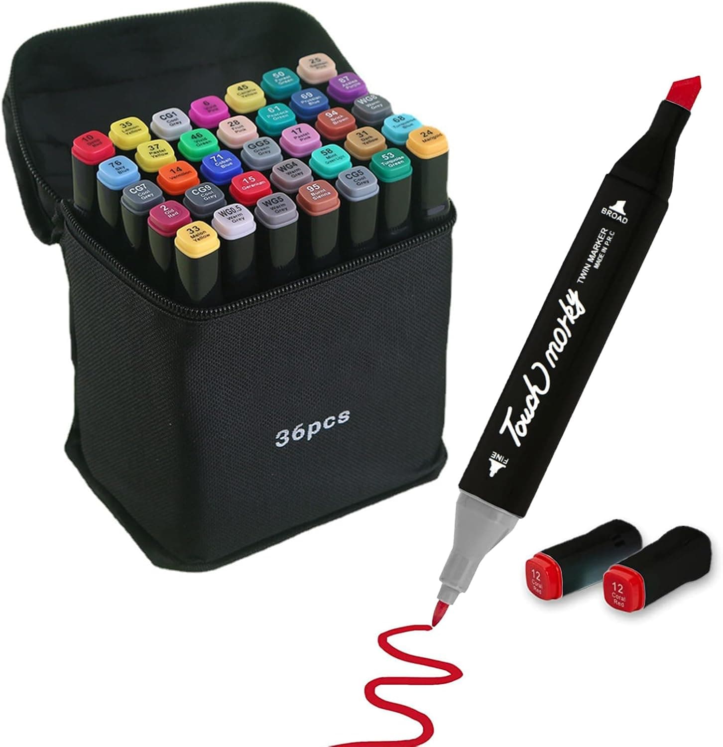 Caneta Marcador para Colorir Desenho Professional, Pontas Duplas, Codificados por Cores,Caixa de Bônus marcadores artisticos de Arte para Estudantes Adultos Artistas Desenho Colorir Desenho