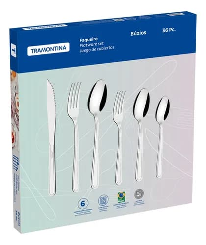 Faqueiro Tramontina 23798/068 Buzios 36 Peças Inox