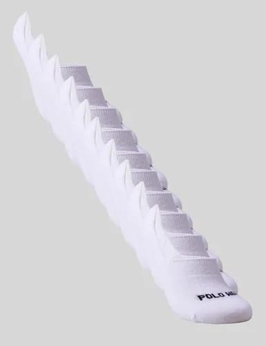 Kit 12x1 Meias Polo Wear Day By Day 39/43 Sapatilha Branco Logo 39/43