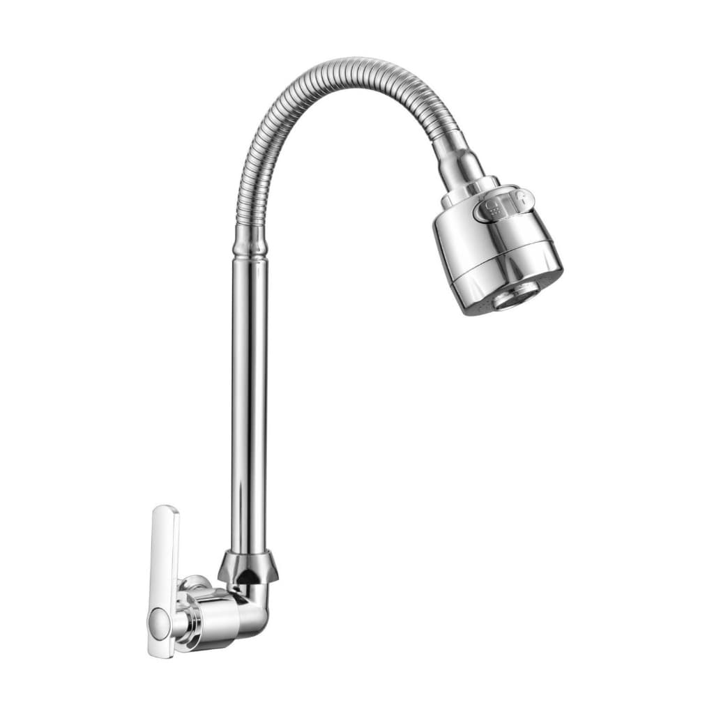 Torneira Cozinha Gourmet Bancada Parede Flexível 1/4 Volta Cromo