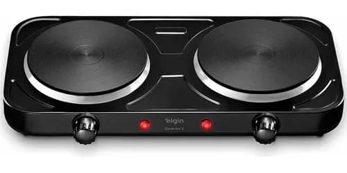 Fogão Cooktop Elétrico Elgin 2 Bocas Preto - 127V