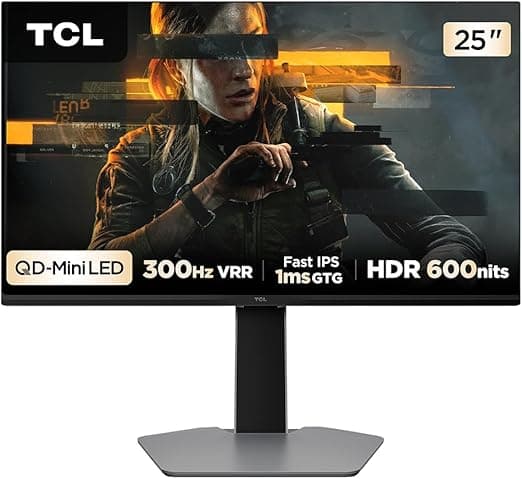 Monitor Gamer TCL 25 Polegadas QLED Mini LED Full HD G64 300Hz 1ms (GtG) Freesync HDR 600 nits 25G64
