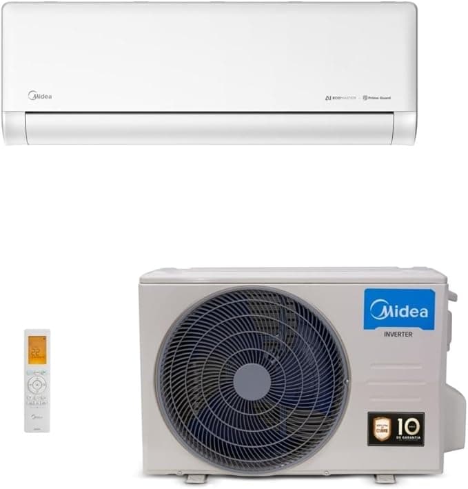 Ar Condicionado Split Hi Wall Ai Ecomaster Midea Inverter 9000 Btus Quente e Frio R32 220v