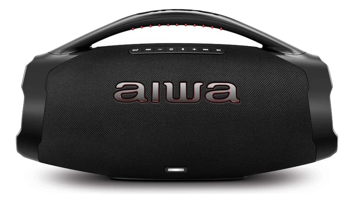 Caixa De Som Boombox Plus Aiwa Bbs-01-b 200w Bt 30h Ip66 Usb Preto
