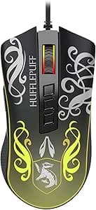 Mouse Gamer Redragon Harry Potter Cobra RGB Special Edition Lufa-Lufa Preto e Amarelo PMW3327