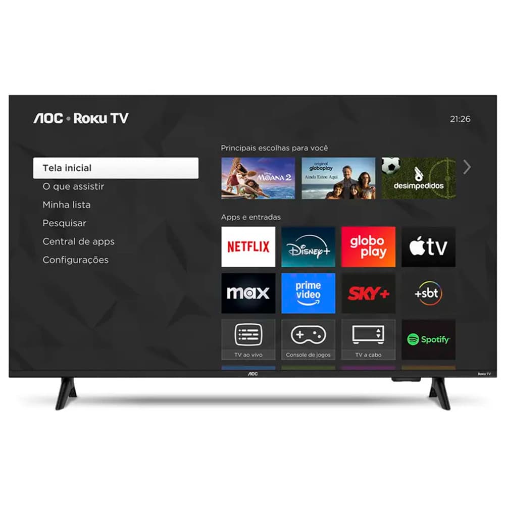 Tv Smart 43 Polegadas Aoc Hd Wi-fi 43s5155/78g