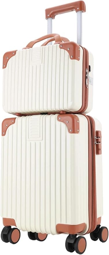 Mala de Bordo 10kg com frasqueira de viagem feminina Bagagem de Mão Expansivel Aprovada ANAC com 4 Rodízios removíveis 360° Cadeado AntiFurto TSA Mala de Viagem pequena com zíper à prova de explosão