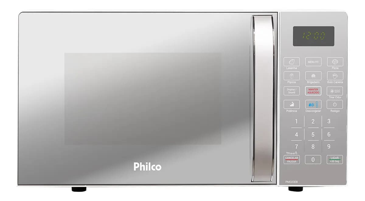 Micro-ondas Philco PMO23EB Limpa Fácil 20L Potência de 1100W Cor Branco