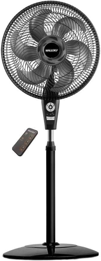 Ventilador de Coluna Mallory Air Timer TS Com Controle Remoto 126W, Silencioso, Com Hélice de 6 pás - PR-GR - 127V