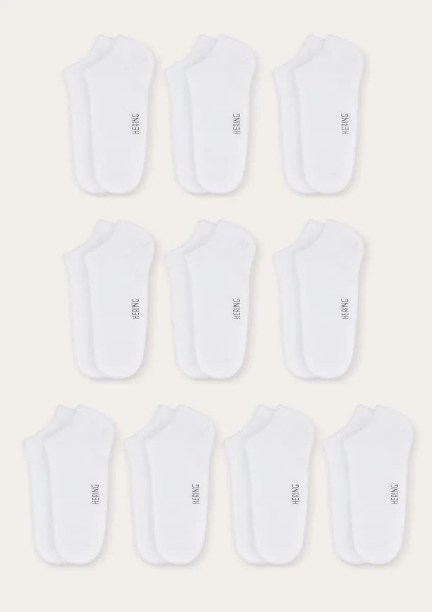 Kit 10 Pares Meias Hering Soquete Cano Baixo Original