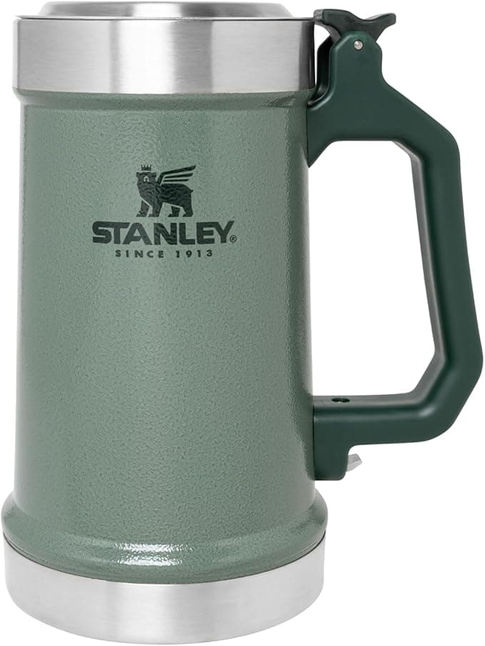 Stanley Caneca de cerveja clássica com abridor de garrafa, caneca e copo isolado de 680 ml, Hammertone Green