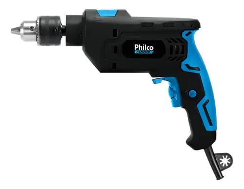 Furadeira Philco Force 3000 Rpm Mandril 13mm 850w Pfu04 Cor Preto com detalhes em Azul
