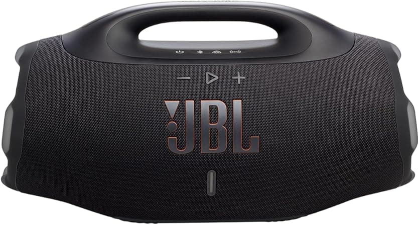JBL, Caixa de Som, Boombox 4, Bluetooth, Som JBL Pro, AI Sound Boost, Graves Personalizáveis, Bateria de até 34h, IP68, Áudio Lossless – Preta
