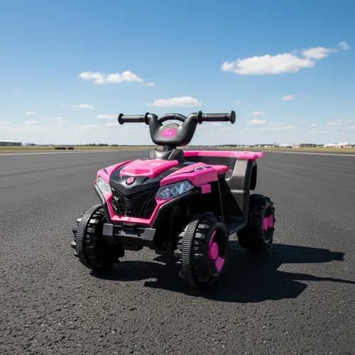 Quadriciclo Com Pedal Elétrico 6v Som E Farol Led Rosa Cor Rosa-pink Voltagem Do Carregador 127/220v