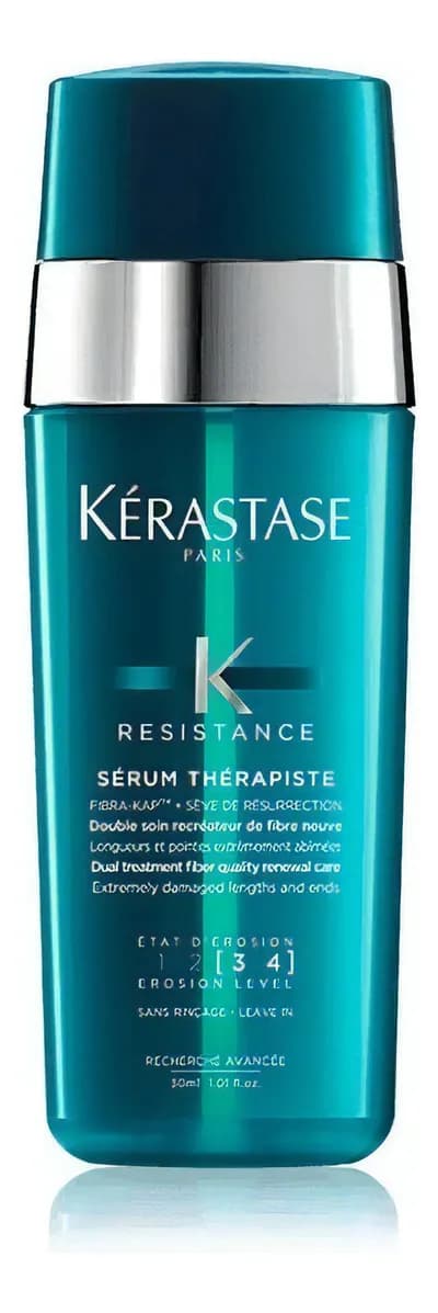 Sérum Capilar Reparador para Cabelos Danificados e Pontas Duplas com Proteção Térmica até 230°C e Sève de Résurrection Kérastase Résistance Thérapiste 30ml