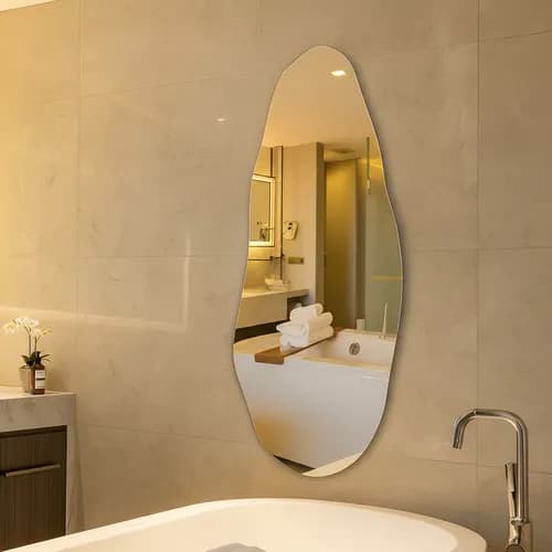 Espelho Orgânico 70cm Decoração Lapidado Design Moderno Luxo