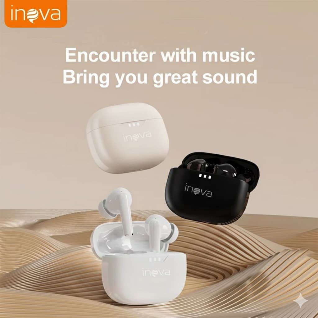 Inova Fone De Ouvido Sem Fio pro4 Com Bluetooth 5.3 TWS touch Aeroporto Esportivo Com Microfone