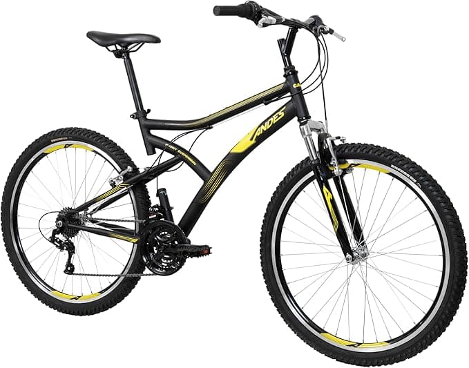 Caloi Bicicleta Andes, Aro 26, Câmbio 21 Velocidades, Preta