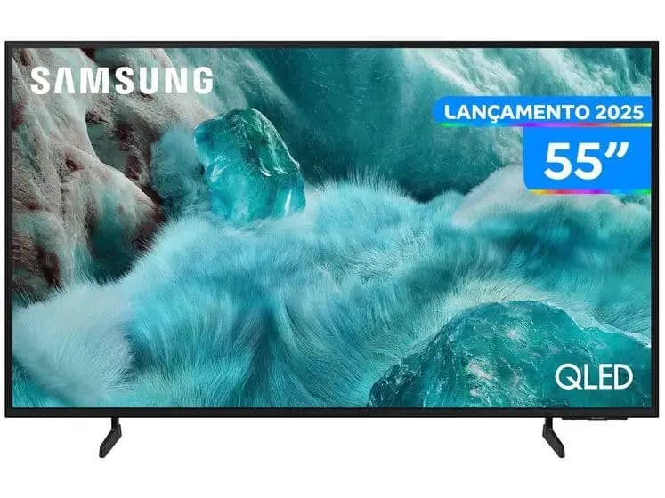 Smart TV 55" 4K Samsung QLED QN55Q7FAAGXZD Tizen Q4 AI 3 HDMI