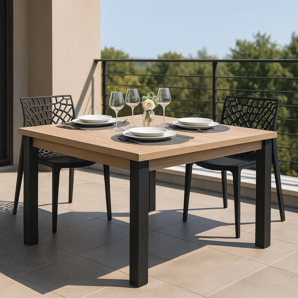 Mesa Jantar 90x90 Com 2 Cadeiras Gruvyer Estilo Atual