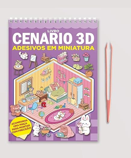 Livro Cenário 3D – Monte Cenários com Adesivos em Miniatura