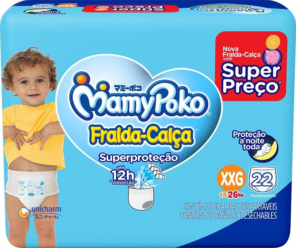 MamyPoko Fralda-Calça Superproteção XXG 22 Unidades