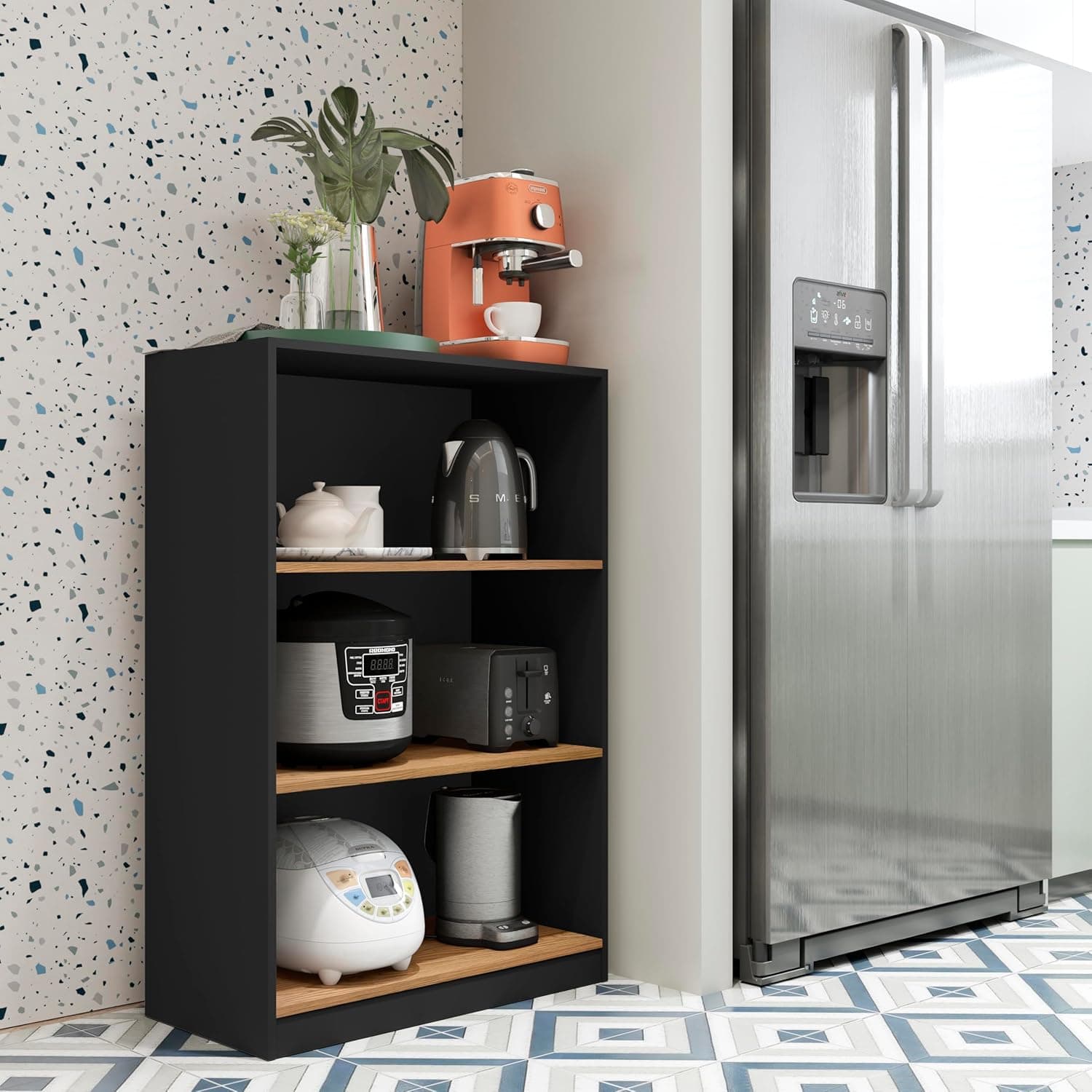 Prateleira Organizadora para Cozinha e Utensílios Domésticos Start (Preto)