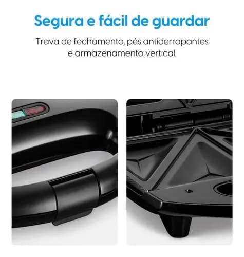 Sanduicheira Fast Time Elgin 800w Placas Duplas