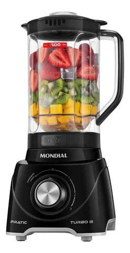 Liquidificador Pratic Turbo III Mondial 550W L-93-BG