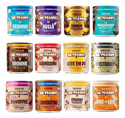 Pasta De Amendoim Dr. Peanut 600g Novos Sabores Gourmet