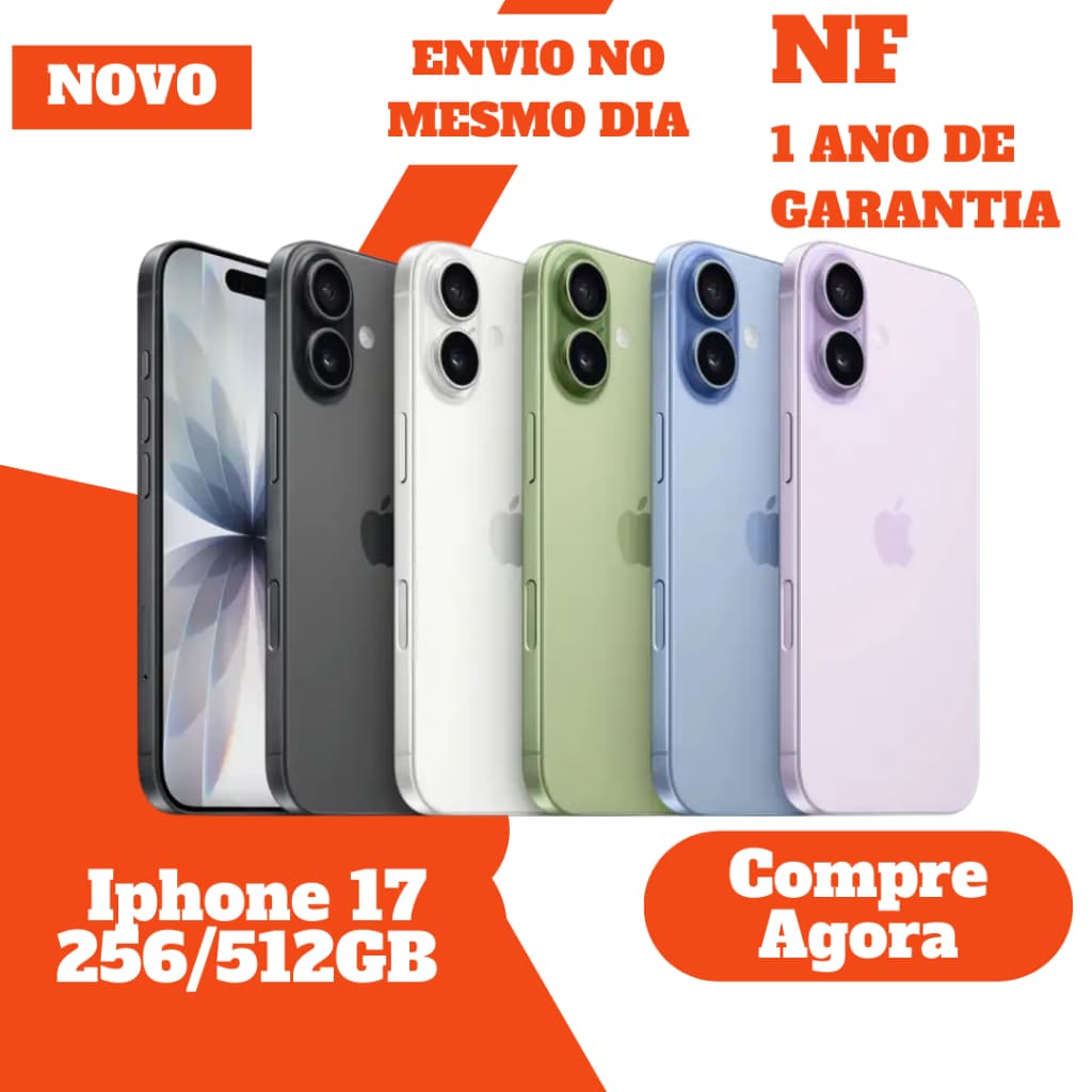 iPhone 17 256GB 8GB 6,3" - Novo - Original - Nota Fiscal