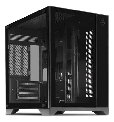 Gabinete Gamer Aquario Mancer Cv100, Mid-tower, Lat De Vidro Preto