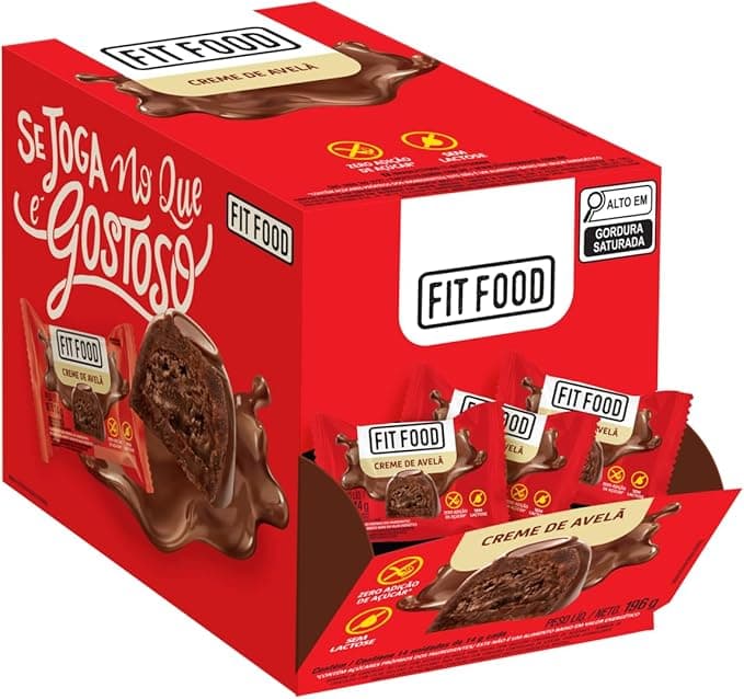 Fit Food Display Bombom de Chocolate ao Leite com Recheio Creme de Avelã - 14 Unidades de 14g