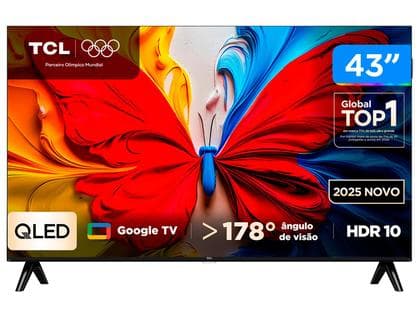 TV 43" TCL Full HD QLED 43S5K Google TV 2 HDMI