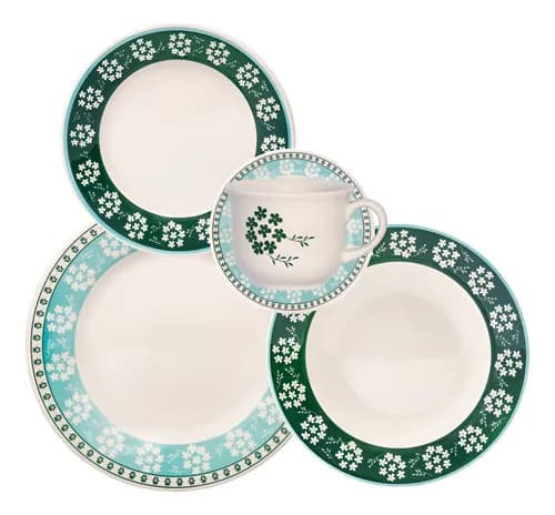 Aparelho De Jantar 30 Peças Biona Donna Bosque